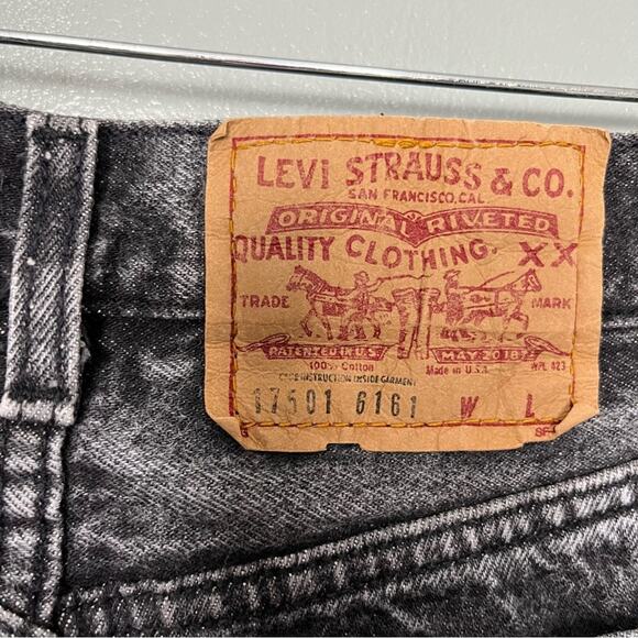 Vintage Levi’s High Rise Straight Leg Made In USA Faded Black Women’s 27 - Picture 6 of 12